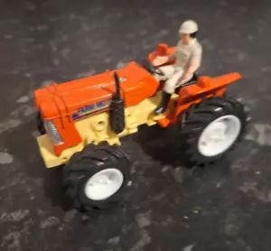 🔥 New Ray Toys RZ1 Tractor Digger - Orange & Cream - Vintage - Picture 1 of 10