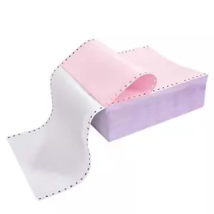 9-1/2 x 11 Inches NCR Continuous Feed Computer Paper 2-Ply, 1000 Count Carbon... - Picture 1 of 7