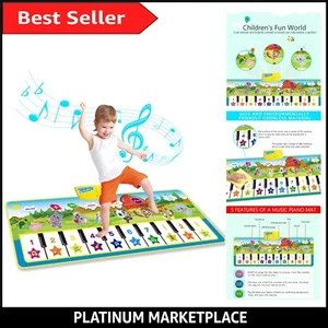 39.3-inch Kids' Music Dance Mat – Touch Play Keyboard for Creative Learning - Picture 1 of 8