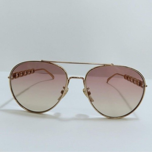 LOUIS VUITTON（LV） LOUIS VUITTON Occhiali da sole pilota Z1648E catena d'oro