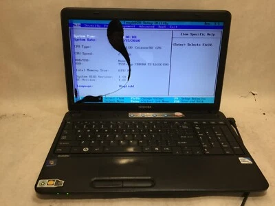 Toshiba Satellite C655-S5049 / Intel Celeron / (CRACKED/MISSING PARTS!) -MR - Image 1 of 4