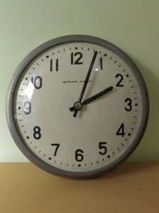 wall clock STRELA Soviet era school wall clock factory wall clock USSR 1970s. - Picture 1 of 12