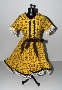 Vintage 1960er Beverly Hillbillies Elly May Clampett Puppe Calico Lass nur Kleid - Bild 1 von 5