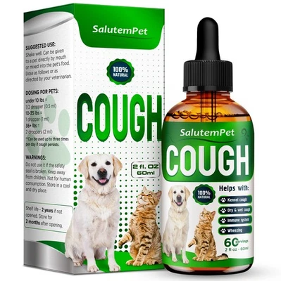 Kennel Cough Dog & Cat Drops | Natural Herbal Supplement | 2 Oz - Image 1 of 4