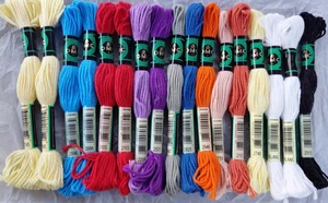 DMC Soft Cotton Retors Embroidery Set Of 17 New Skeins Assorted colors listed - Picture 1 of 5