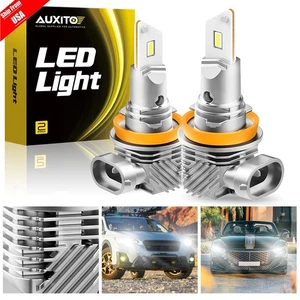 AUXITO H11 H8 LED Headlight Bulbs Hi/Lo Beam Light 4800000LM 120W High Power Q10 - Foto 1 di 27