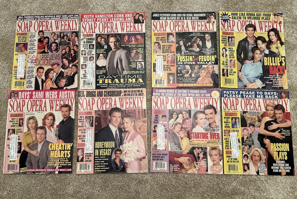 8 Vintage Magazines-Soap Opera Weekly 1996 Very Good to Excellent Condition - Image 1 of 4