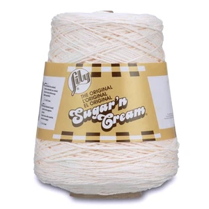 Lily Sugar’n Cream Cotton Cone Yarn - 14oz Soft Ecru for Knitting & Crochet - Picture 1 of 12