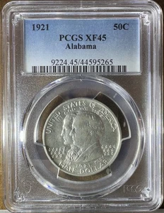1921 Alabama Commemorative Half Dollar PCGS XF40 Original Patina Silver US Coin - Picture 1 of 4