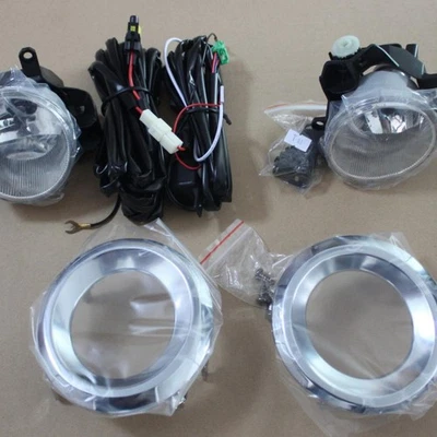 Bumper Fog Lights Lamps w/Chrome Cover For Toyota Land Cruiser Prado 14-16 - Image 1 of 4