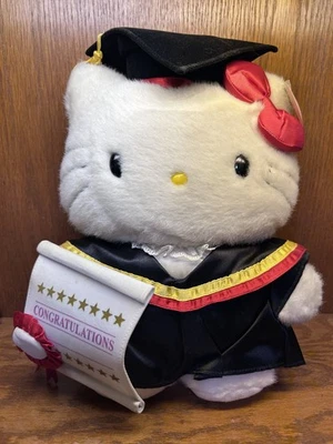 Sanrio 1999 Hello Kitty Graduation Cap and Gown 12" Plush - Image 1 of 4