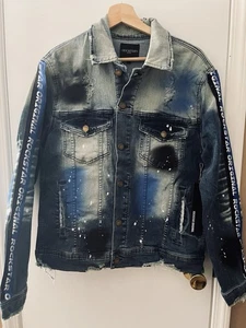 Rockstar Original Jean Jacket Adult SIze Large Denim Elon Blue Mens Unisex - Picture 1 of 13