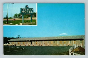 Berkeley Springs WV, Park Haven Motel, Chevy, antike Vintage Postkarte um 1961 - Bild 1 von 2