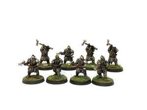 IRON HILLS MATTOCK WARBAND 9 lord of the rings warhammer 28mm Painted - Picture 1 of 2