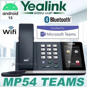 YEALINK MP54 MICROSOFT TEAMS 4" TOUCH SCREEN VOIP SIP IP PoE WIFI BLUETOOTH - Picture 1 of 2