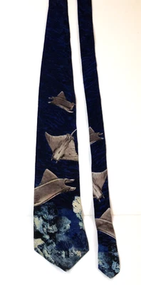 Vintage Manta Ray Wembley Endangered Species Neck Tie 59" Phantom of the Opera - Image 1 of 4