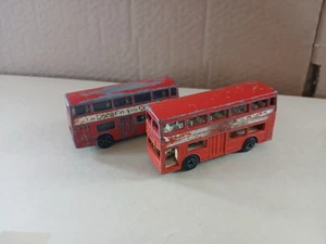 Vintage Corgi Juniors Daimler Fleetline Red London Double Decker Bus + matchbox - Picture 1 of 9