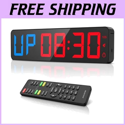 15" Large Gym Timer LED Wall Clock | Workout Interval Timer - Image 1 of 4