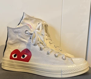Converse Women's Shoes Comme Des Garcons Hi Tops Trainers - Size 6 UK (39 EUR) - Picture 1 of 19