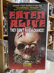 Vintage 1976 Eaten Alive VHS Horror 1992 Release Vipco Clam Shell Case UK Import - Picture 1 of 3