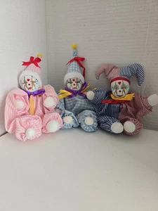 Menge 3 Porzellan Gesicht Clowns 9" - Bild 1 von 3