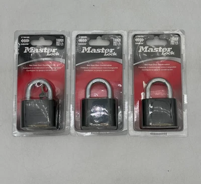 Brand New Master Lock 178D - Set-Your-Own Combination Padlock (3- Pack) - Image 1 of 3