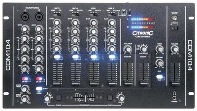 4 Channel DJ Rack Mixer with USB - CITRONIC - Image 1 of 3