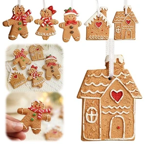 Christmas Gingerbread Tree Decoration Girl Hanging Fabric Bauble Ornament Xmas- - Picture 1 of 23