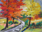 ORIGINAL Tree Landscape  Pastel Painting JMW art John Williams Impressionism 