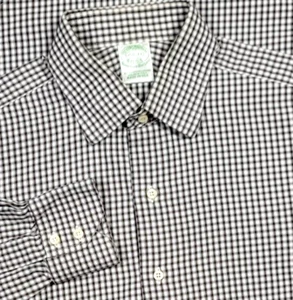 BROOKS BROTHERS Makers and Merchants Shirt Men 15.5-33 Plaid Egyptian Cotton USA - Picture 1 of 15