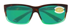 Costa Del Mar obiettivo in plastica taglio opaco tartaruga cornice sbiadita specchio verde 580P - Foto 1 di 5