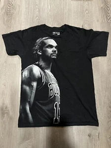 Joakim Noah Bulls 13 Adidas The Go To Tee Medium Black Tshirt - Picture 1 of 3