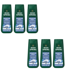 6 Pk Irish Spring Mountain Chill 24 Hrs Fresh Body Wash for Men, 20 Fl oz/591ML - Picture 1 of 5