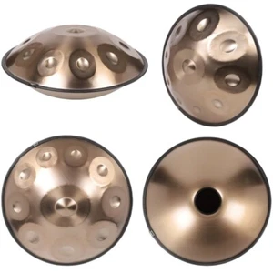 10 Noten Handpan 440 Hz Stahlzunge Gold Schlagzeug-Percussion-Instrument Drum - Bild 1 von 8