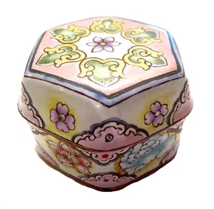 CANTON Emaille Deckel BOX Chinesisch - Bild 1 von 7