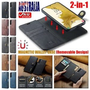 For Samsung S25 S24 S23 S22 S21 S20 10 Flip Leather Case Detachable Wallet Cover - Picture 1 of 65