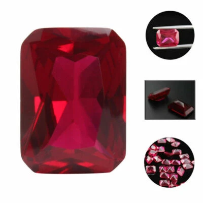 28.15CT Pigeon Bloos Red Ruby 13x18MM Emerald Cut AAAA+ Loose Gemstones Jewelry - Image 1 of 4