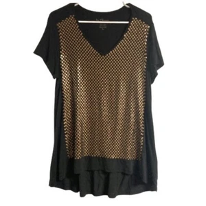 Top túnica elástica manga corta lentejuelas Suzy de cobre negro talla 1 (8-10) de Chicos - Imagen 1 de 11