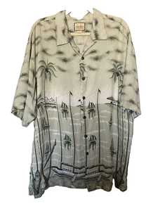 Linguine and Bob Shirt Men's Sz. XL Island Hawaiian Style Button Down - Picture 1 of 7