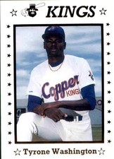 1990 Butte Copper Kings Sports Pro 25 Tyrone Washington Chicago Illinois IL Card