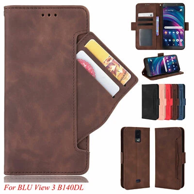 For BLU View 3 B140DL Case Luxury Card Slots Flip Leather Wallet Cover - Image 1 of 4