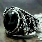 Men's Fashion Steampunk Stainless Steel Jewelry Skull Vintage Silver&black Rings