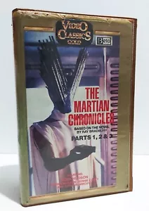 VIDEO CLASSICS GOLD THE MARTIAN CHRONICLES PARTS 1 2 &3 VHS WRAPAROUND CASE - Picture 1 of 11