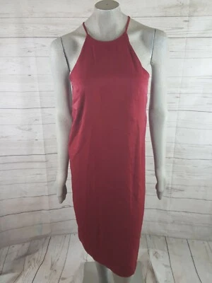 Nuevo con etiquetas Vestido de Verano Soprano Mediano Poliéster Cepillado Rubí Oscuro Correa de Espagueti Foto 1 de 4