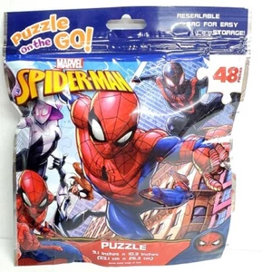 Marvel Spiderman 48 Piece Educational Travel Go Jigsaw Puzzle Resealable Bag NEW - Picture 1 of 2