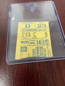 NY Knicks Ticket Stub March 14th 1972. Win Vs Atlanta Hawks. MSG 3/14/72 - Picture 1 of 1