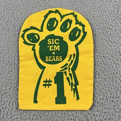 De colección Baylor University Bears Algodón Cuenco Mitón Adulto Verde Amarillo Fútbol Foto 1 de 4