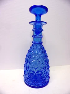 Empoli Blau Glas Rautenmuster 11 1/4" Karaffe - Bild 1 von 1