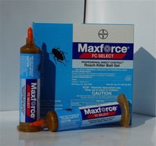 TWO MAXFORCE FC SELECT  Roach Killer Bait Gel Tubes Kill Cockroach w/Plunger/Tip
