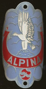 CYCLES VELO ALPINA, aigle blanc, en aluminium peint argenté - Imagen 1 de 1